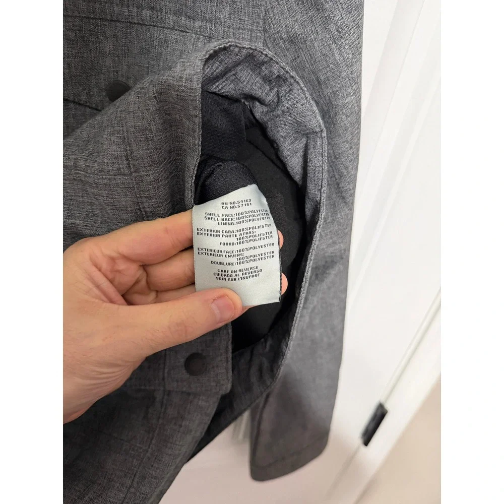 Levi Strauss & Co Jacket Mens Medium Heathered Grey Zip Snap Front EUC